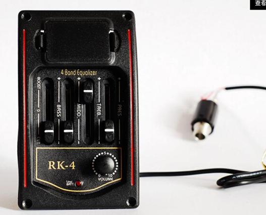 Acoustic RK-4 Equalizer Guitar Preamp Piezo Pickup